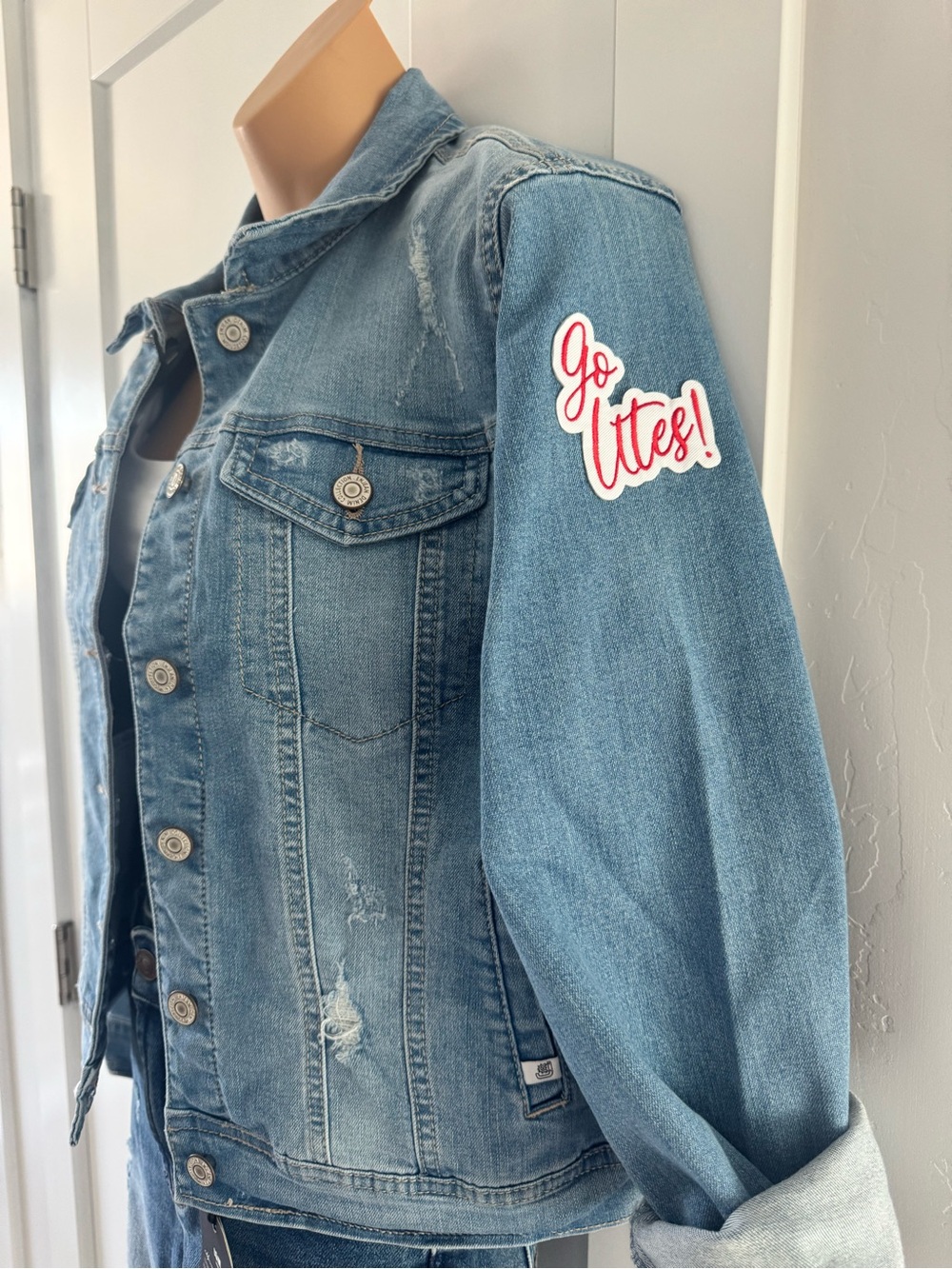 University of Utah Patch Work Blue Denim Jacket